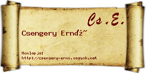 Csengery Ernő névjegykártya