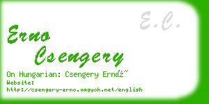 erno csengery business card